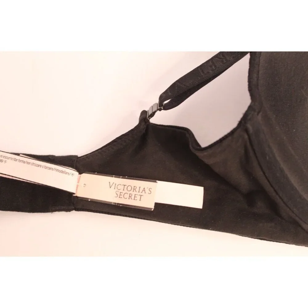 Victoria's Secret Bra Body‎ By Victoria Black 32DD Lace Padded Wired Push Up NWT